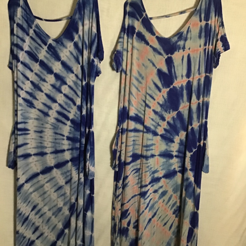 Tie dye dress with pockets